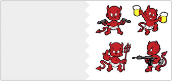 autocollant petit diable